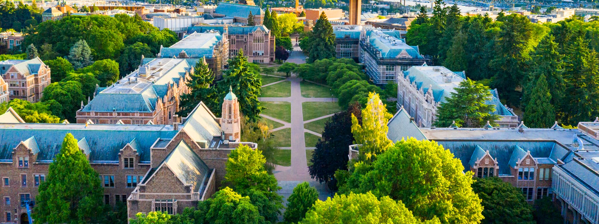 University of Washington campus aerial view