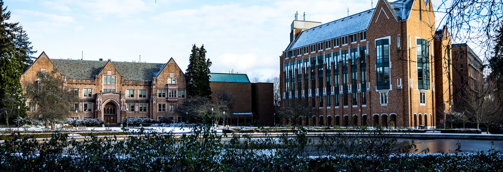University of Washington campus in winter
